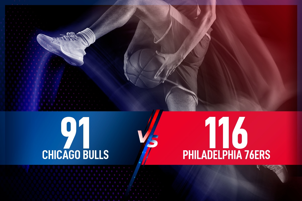 Chicago Bulls - Philadelphia 76ers: Resultado, resumen y estadísticas en directo del partido de la NBA