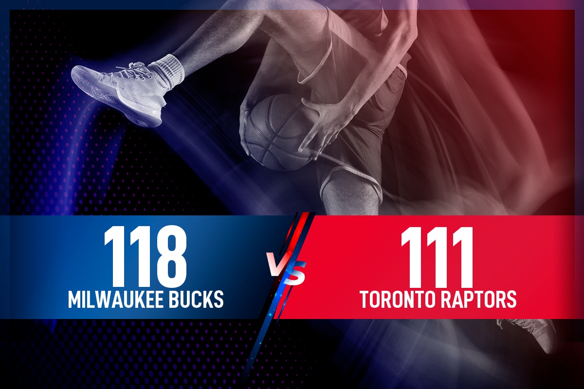 Milwaukee Bucks - Toronto Raptors: Resultado, resumen y estadísticas en directo del partido de la NBA