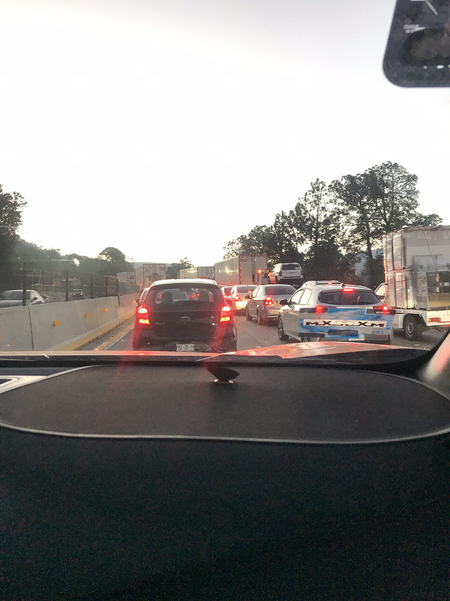 Tráfico en la autopista México-Puebla